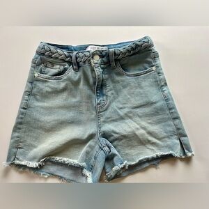 Judy Blue Braided Waistband High Waisted‎ Jean Shorts - Size Medium